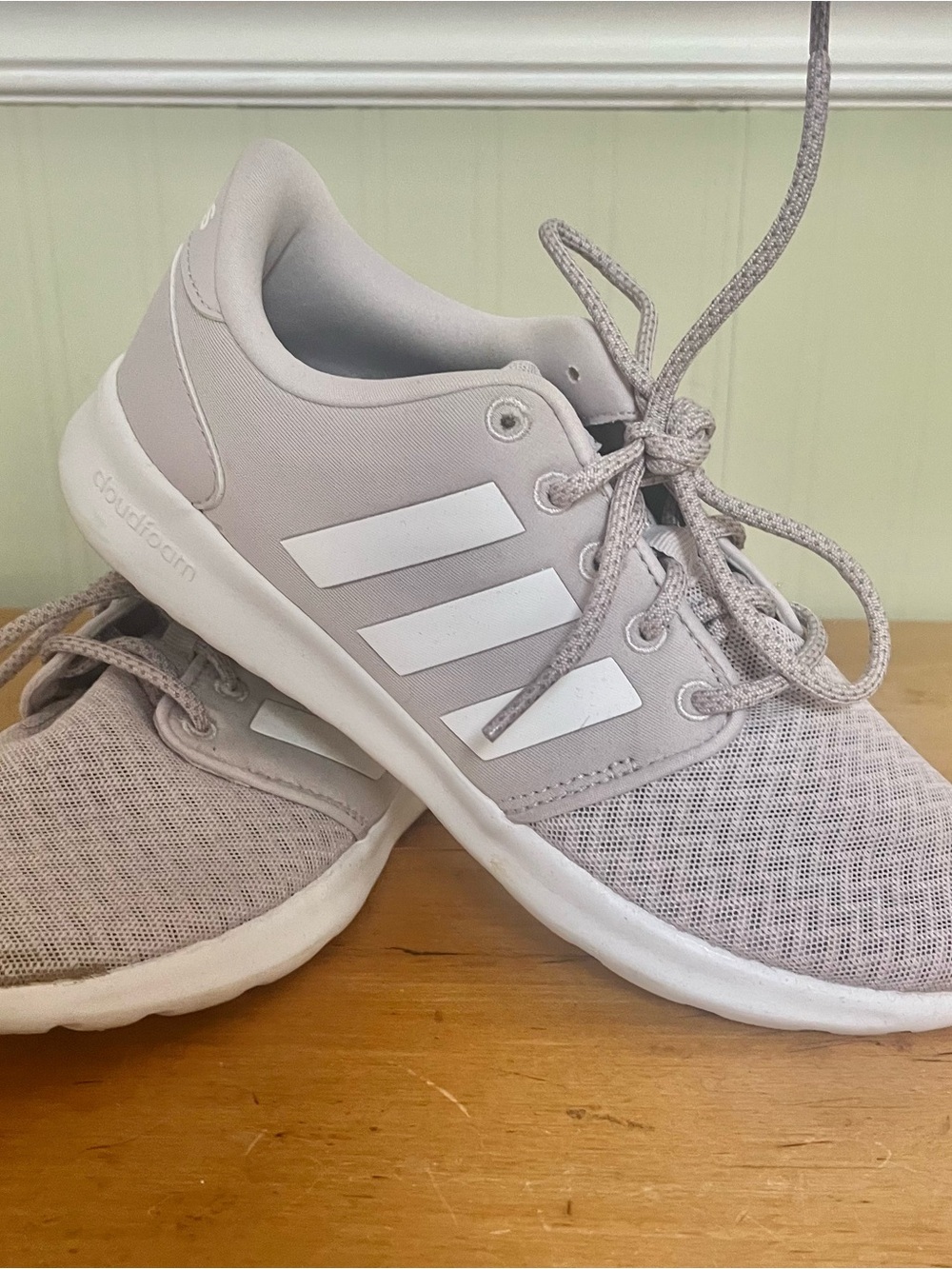 adidas Lavender & White Womens Cloudfoam Sneakers